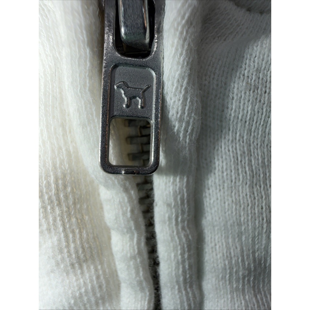 PINK Victoria's Secret Women‎ Hoodie L Black & White Black Colorblock Logo - Picture 11 of 12